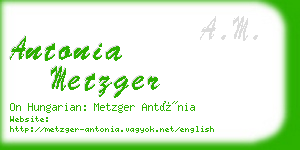 antonia metzger business card